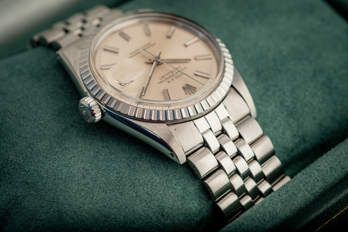 Rolex Datejust 36MM Stainless Steel Fluted Jubilee Silver Dial Ref 1603