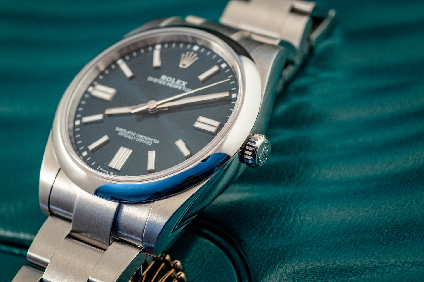 Rolex Oyster Perpetual 41 Blue Dial Steel Mens Automatic Watch 2023 Ref 124300 Box And Papers Purchase Receipt