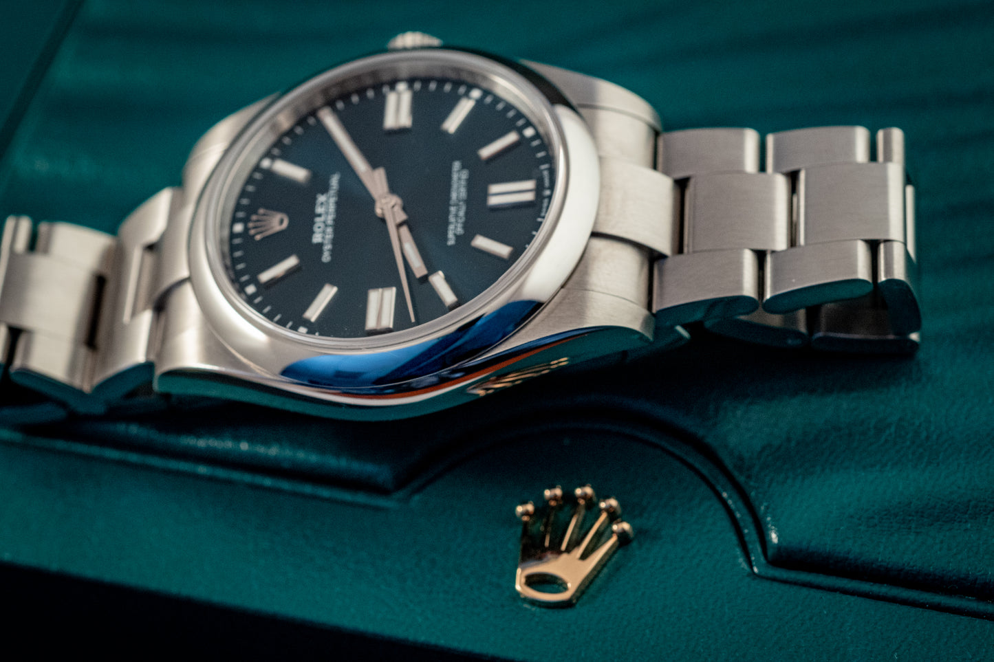 Rolex Oyster Perpetual 41 Blue Dial Steel Mens Automatic Watch 2023 Ref 124300 Box And Papers Purchase Receipt