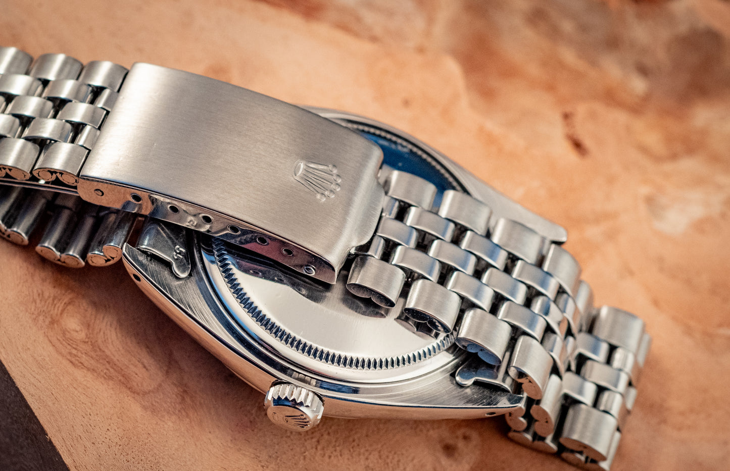 Rolex Datejust Stainless Steel Silver Stick Dial Jubilee Band Ref 1603