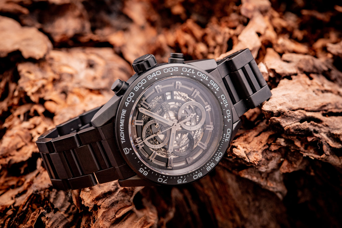 Tag HEUER Carrera Calibre HEUER 01 Ceramic Bracelet 45mm Skeleton Box And Papers Ref CAR2A91
