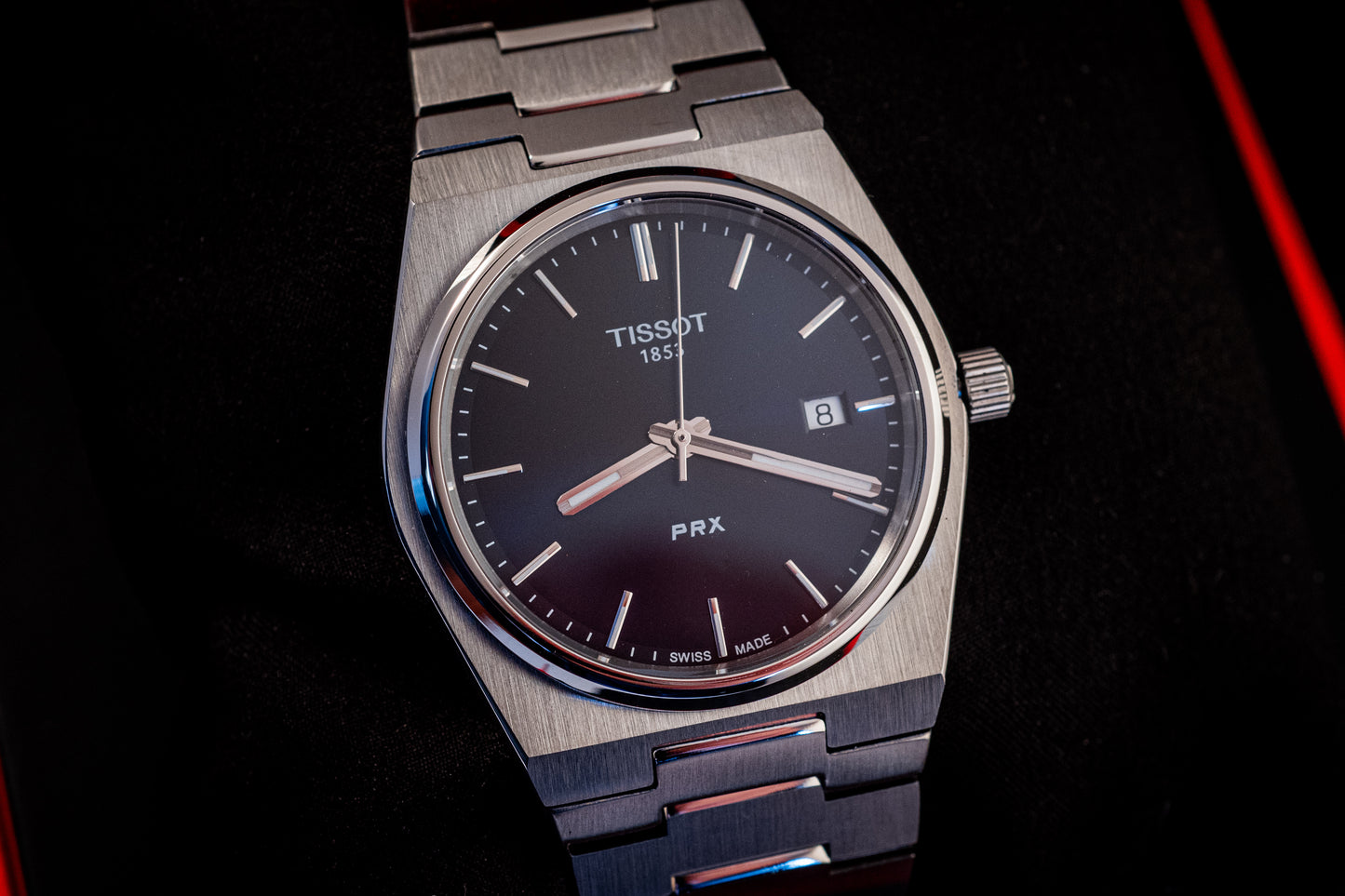 Tissot BRAND NEW PRX T-Classic Blue 40MM Box And Papers Ref T1374101104100