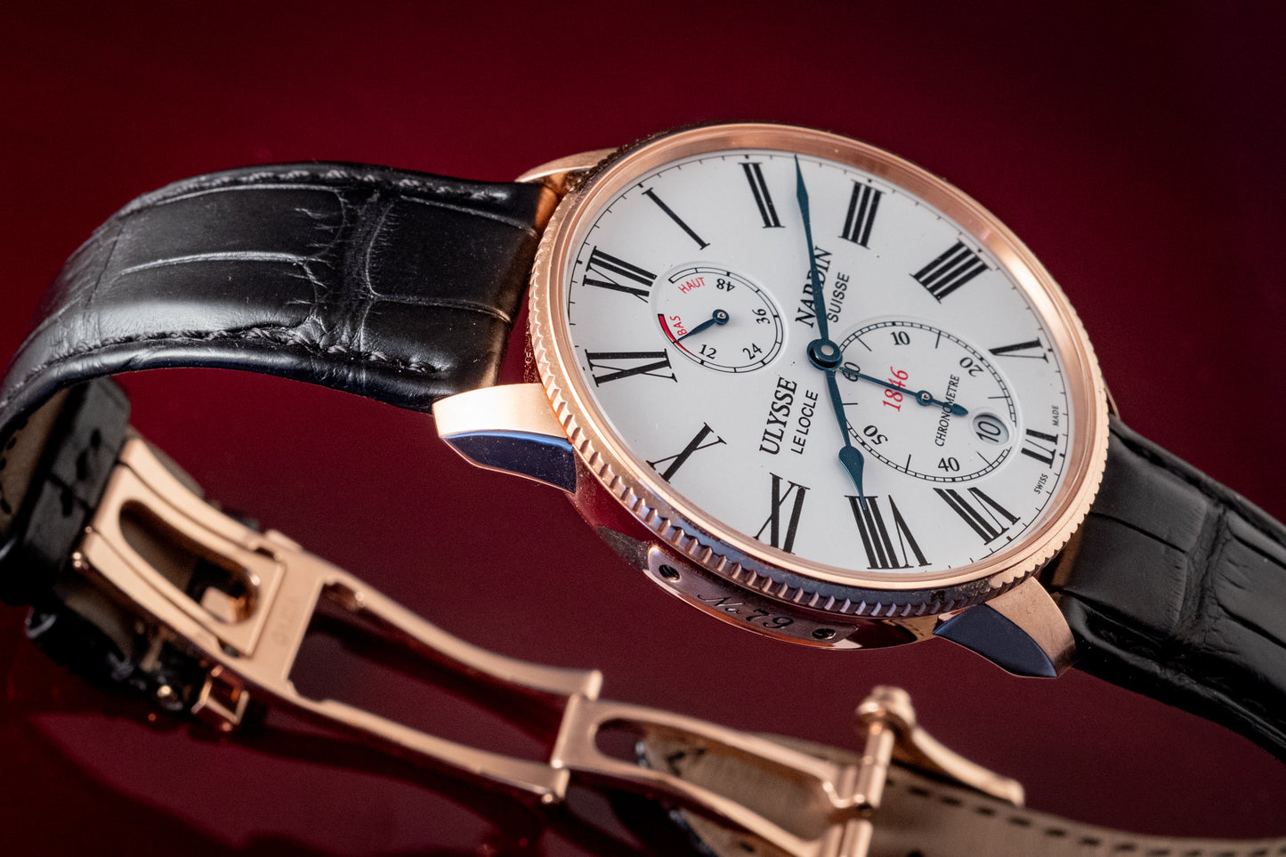 Ulysse Nardin Marine Torpilleur Rose Gold 42mm Rose Gold Box And Papers Ref 1182-310/40
