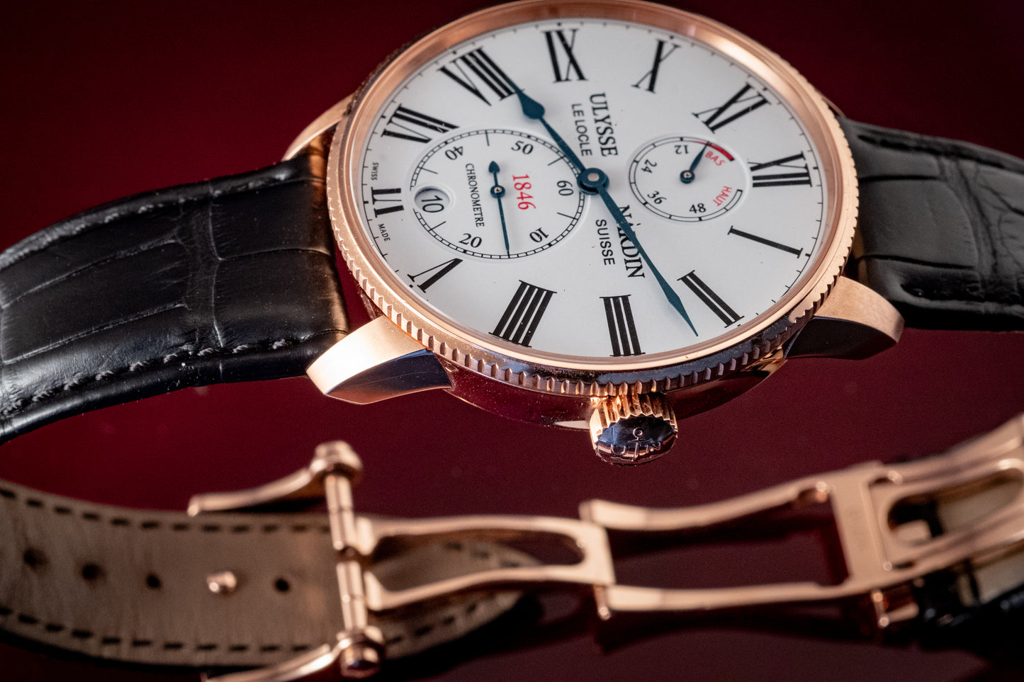 Ulysse Nardin Marine Torpilleur Rose Gold 42mm Rose Gold Box And Papers Ref 1182-310/40