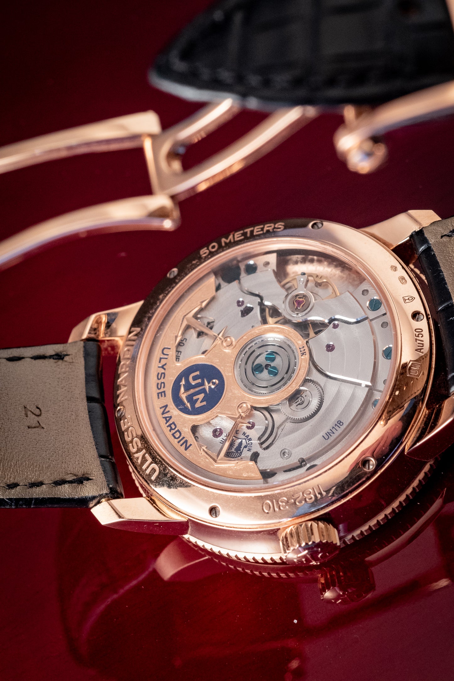 Ulysse Nardin Marine Torpilleur Rose Gold 42mm Rose Gold Box And Papers Ref 1182-310/40