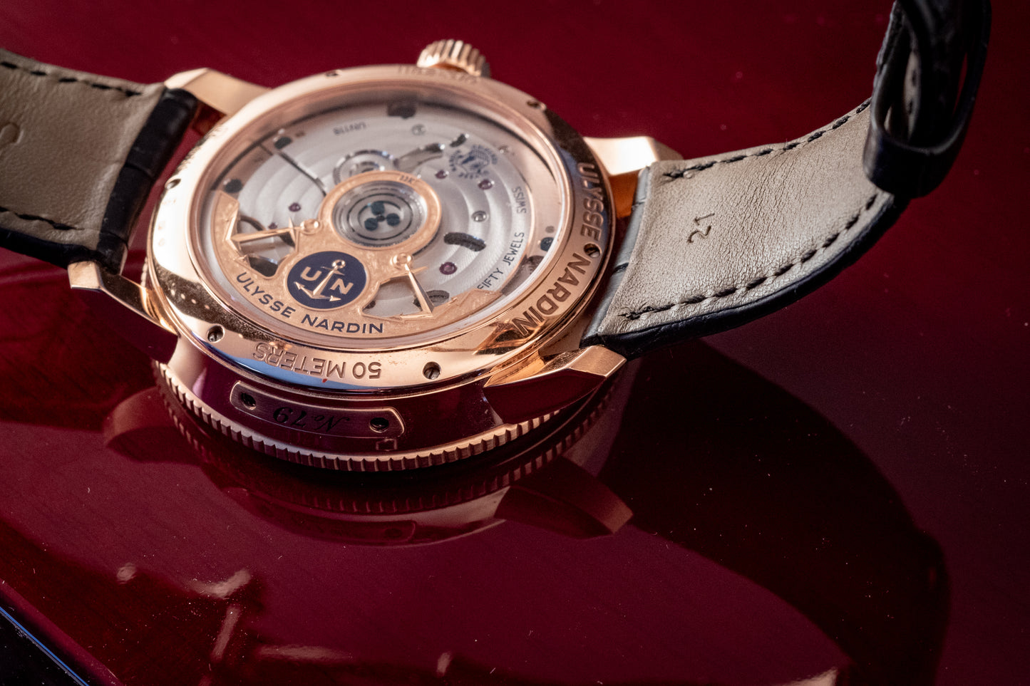 Ulysse Nardin Marine Torpilleur Rose Gold 42mm Rose Gold Box And Papers Ref 1182-310/40