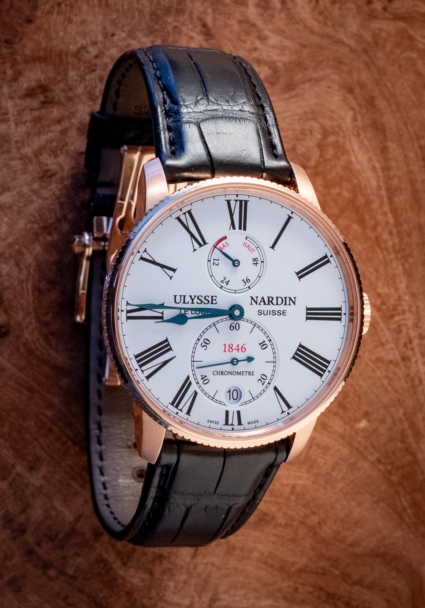 Ulysse Nardin Marine Torpilleur Rose Gold 42mm Rose Gold Box And Papers Ref 1182-310/40