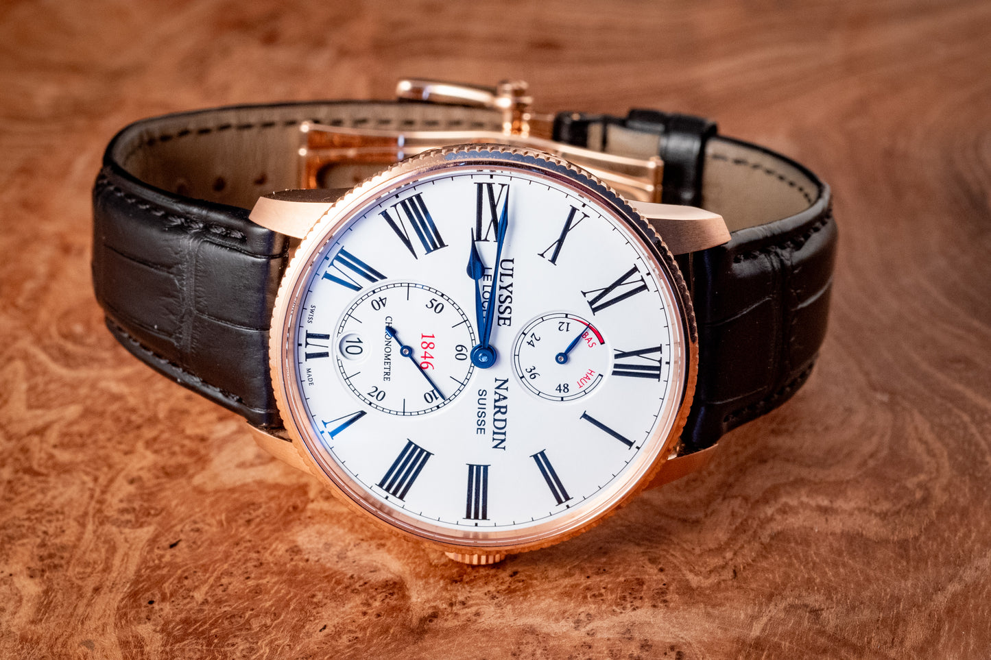 Ulysse Nardin Marine Torpilleur Rose Gold 42mm Rose Gold Box And Papers Ref 1182-310/40