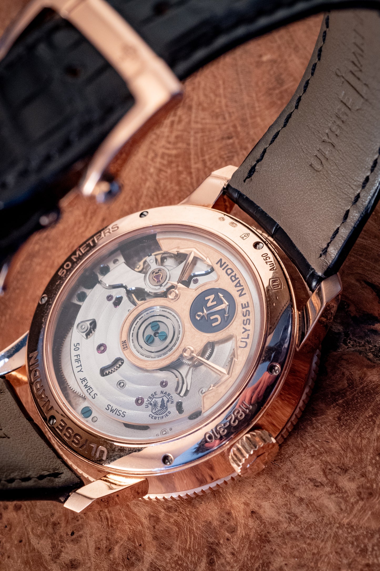 Ulysse Nardin Marine Torpilleur Rose Gold 42mm Rose Gold Box And Papers Ref 1182-310/40