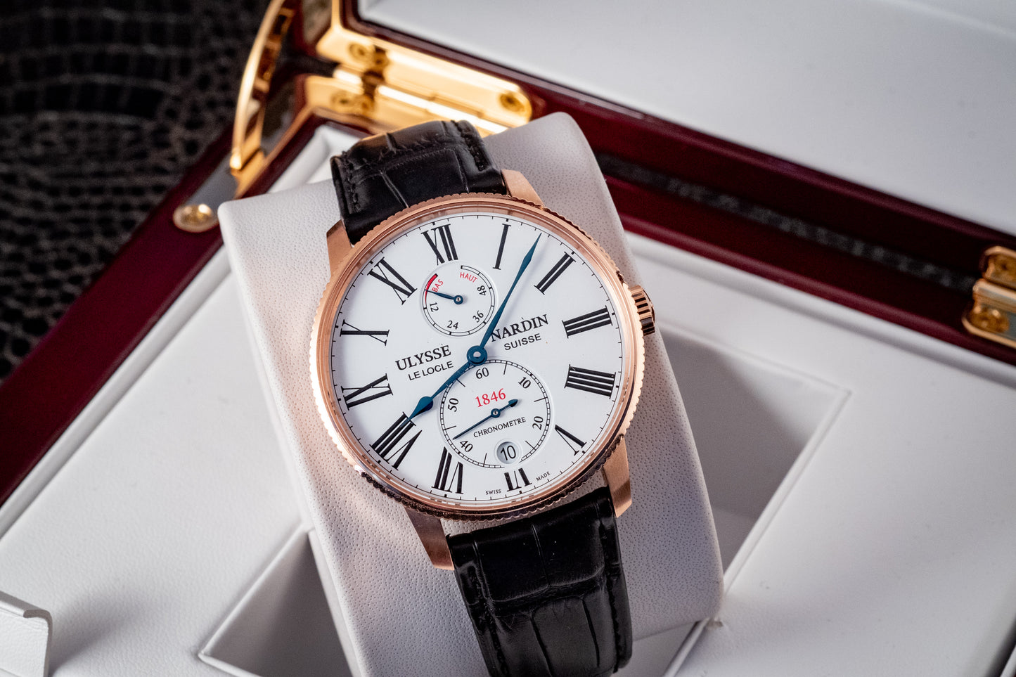 Ulysse Nardin Marine Torpilleur Rose Gold 42mm Rose Gold Box And Papers Ref 1182-310/40