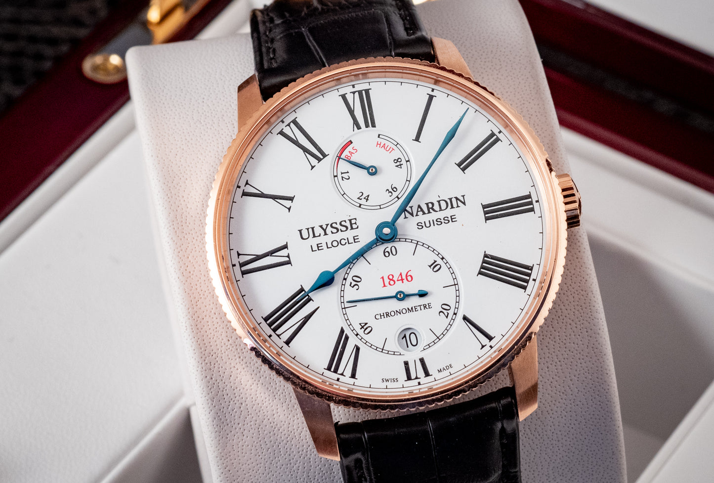Ulysse Nardin Marine Torpilleur Rose Gold 42mm Rose Gold Box And Papers Ref 1182-310/40
