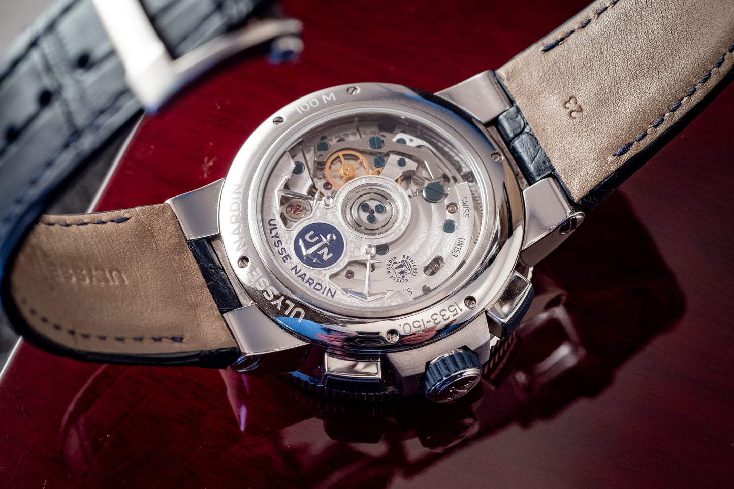Ulysse Nardin Marine Chronograph 43mm Annual Calendar Box And Papers Ref 1533-150/EO