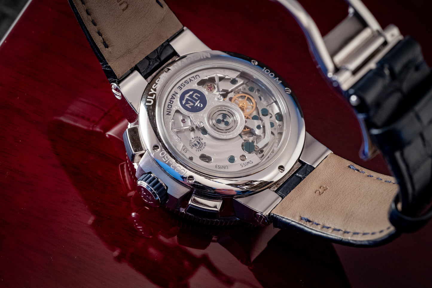 Ulysse Nardin Marine Chronograph 43mm Annual Calendar Box And Papers Ref 1533-150/EO