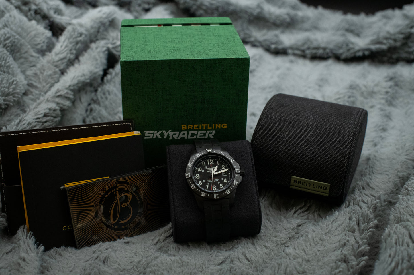 Breitling Colt Skyracer 45MM Black Dial Watch Box And Papers