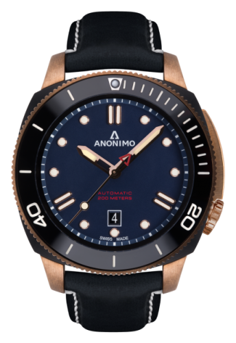 Anonimo Nautilo Automatic Bronze / DLC / Blue / Leather : Ref Number AM-1002.08.005.A05