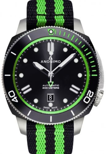 Anonimo Nautilo Automatic Stainless Steel / DLC / Black / NATO : Ref Number AM-1002.11.007.A16
