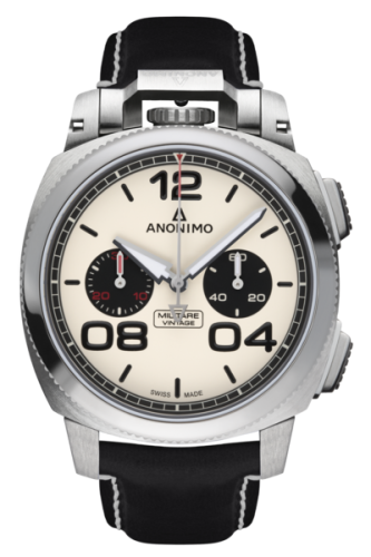 Anonimo Militare Chrono Stainless Steel / Panda / Leather : Ref Number AM-1122.01.001.A01