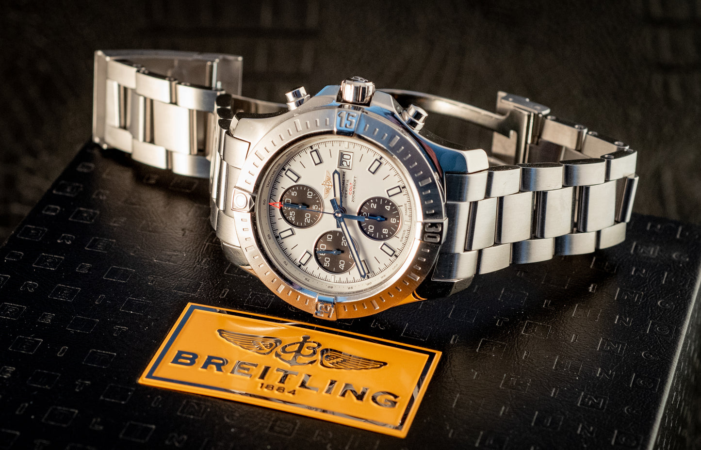 Breitling Colt Automatic Chronograph Box And Papers Extra Strap Ref A13388