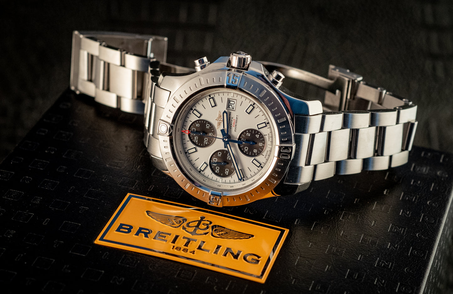 Breitling Colt Automatic Chronograph Box And Papers Extra Strap Ref A13388