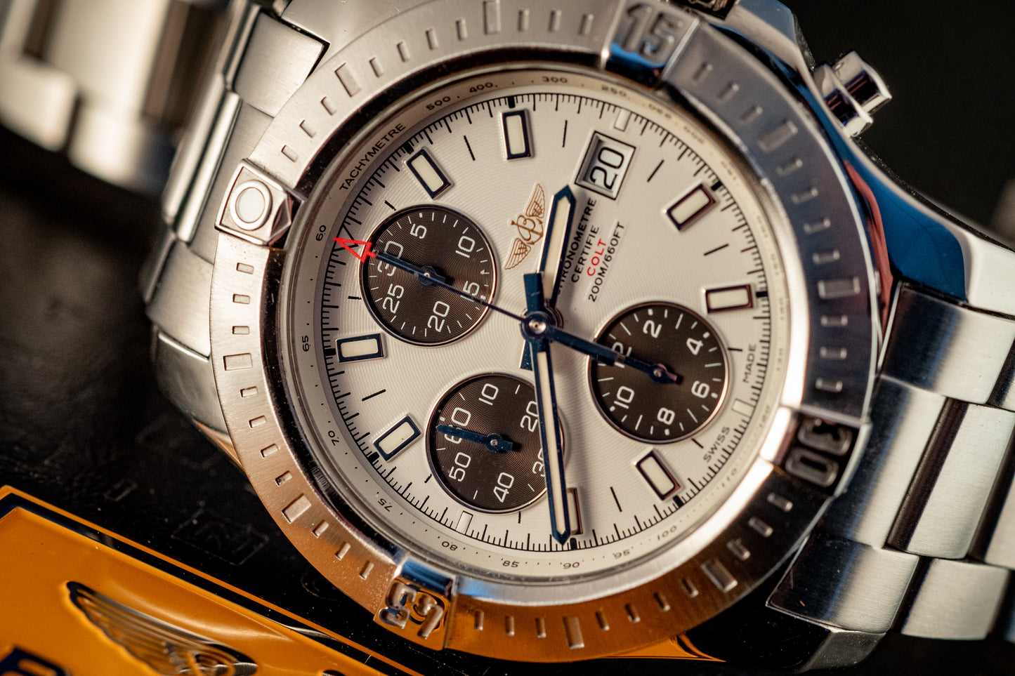 Breitling Colt Automatic Chronograph Box And Papers Extra Strap Ref A13388