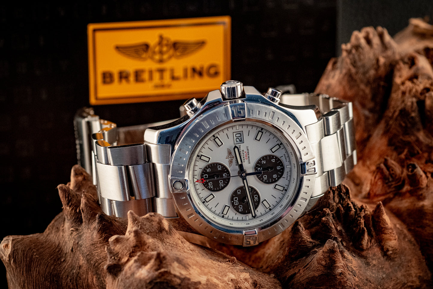 Breitling Colt Automatic Chronograph Box And Papers Extra Strap Ref A13388