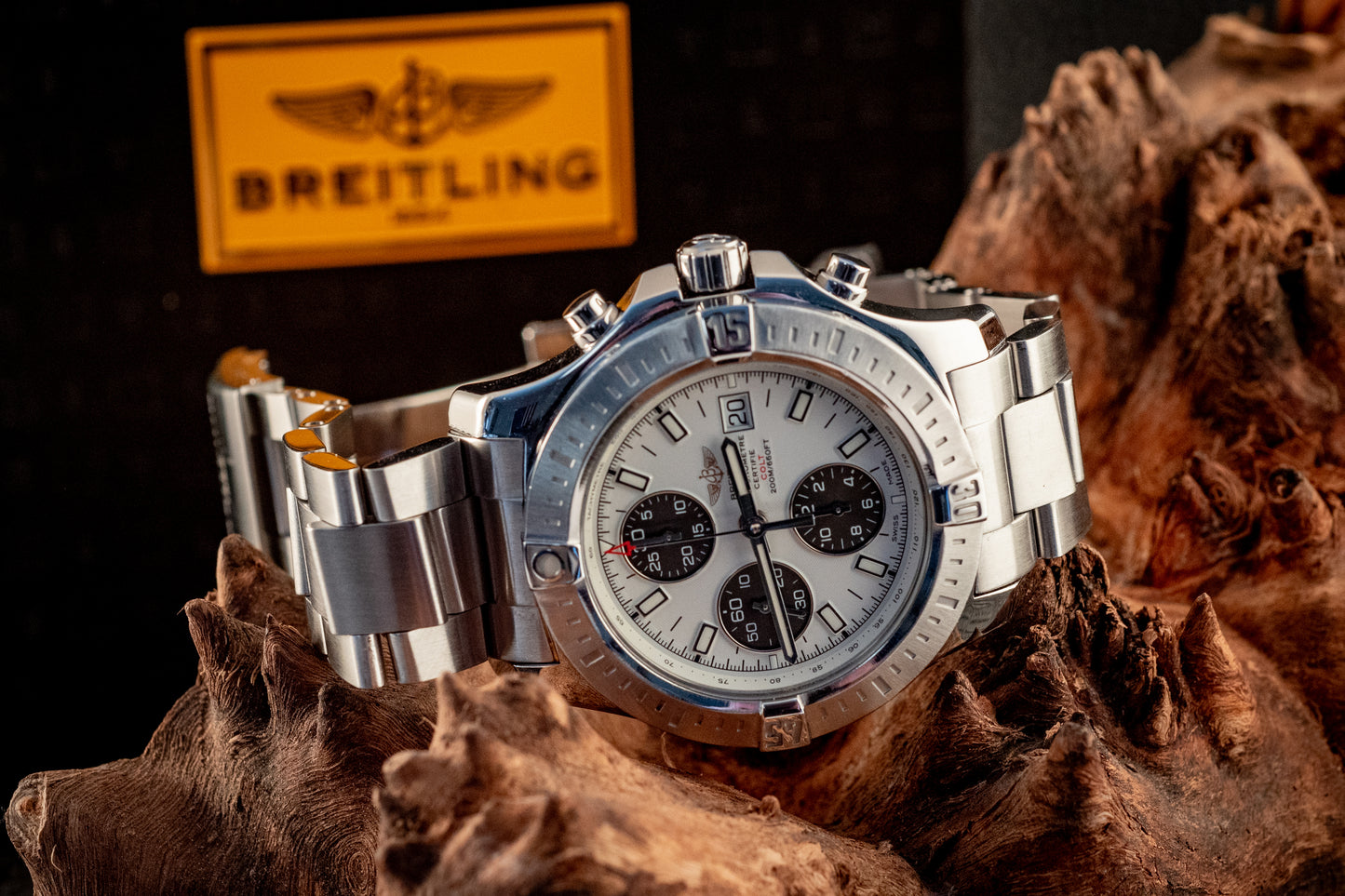 Breitling Colt Automatic Chronograph Box And Papers Extra Strap Ref A13388