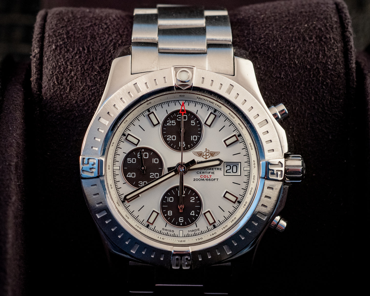 Breitling Colt Automatic Chronograph Box And Papers Extra Strap Ref A13388