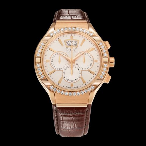 Piaget Polo 43 Chronograph Pink Gold Diamond : Ref Number G0A38038