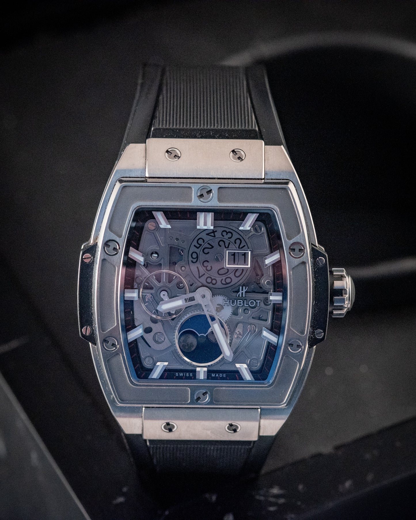 Hublot Spirit Of Big Bang Moonphase Titanium Skeleton Ref 647.NX.1137.RX Box And Papers 2021