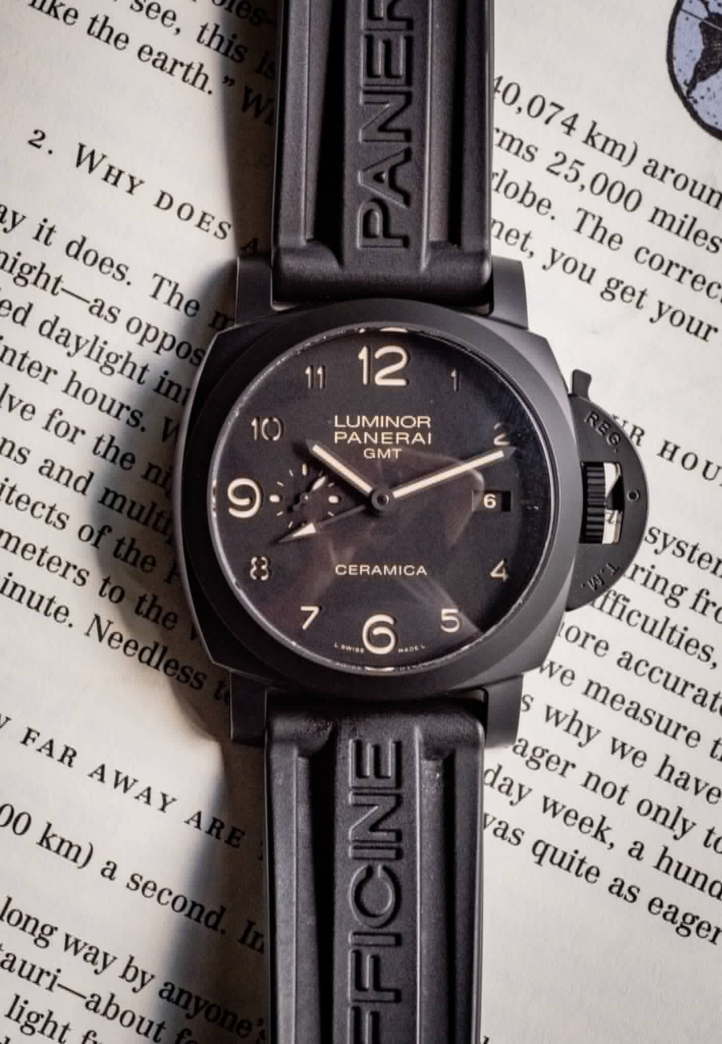 Panerai Luminor 1950 Ceramic 2016 2 Extra Leather Straps Box And Papers Ref PAM00441