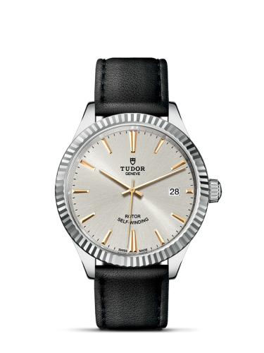 Tudor Style 38 Stainless Steel / Fluted / Silver / Strap : Ref Number 12510-0023