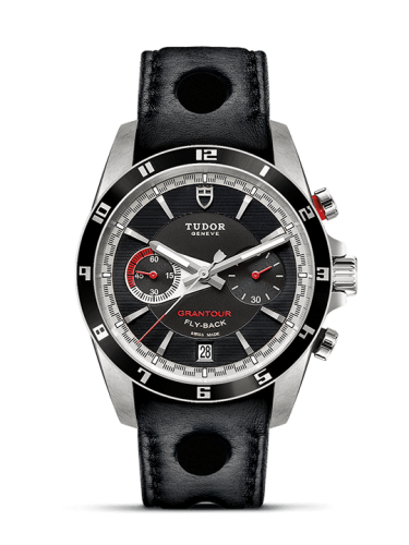 Tudor Grantour Flyback Stainless Steel / Black / Strap : Ref Number 20551N-0001