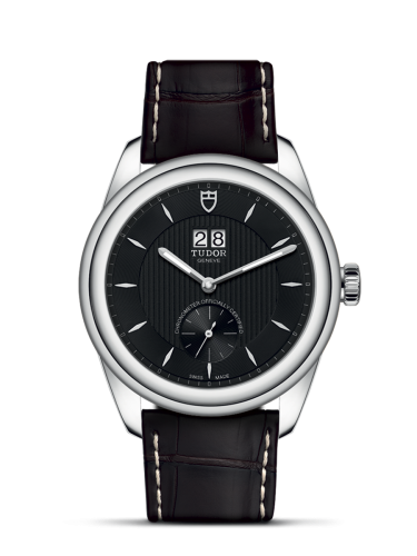 Tudor Glamour Double Date Stainless Steel / Black / Strap : Ref Number 57100-0018