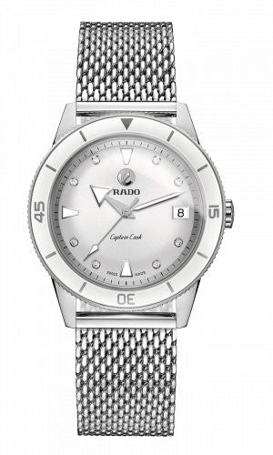 Rado HyperChrome Captain Cook 37 White / Mesh : Ref Number R32500703