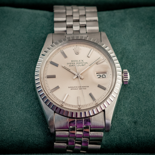 Rolex Datejust 36MM Stainless Steel Fluted Jubilee Silver Dial Ref 1603