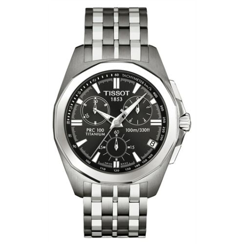 Tissot PRC 100 Chronograph Quartz 41.3 Titanium / Black / Bracelet : Ref Number T008.417.44.061.00