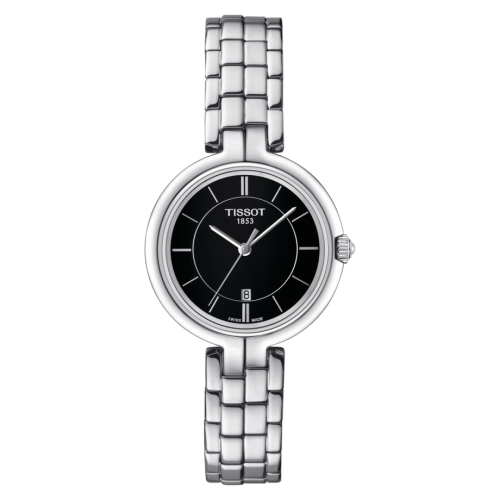 Tissot Flamingo Stainless Steel / Black / Bracelet : Ref Number T094.210.11.051.00