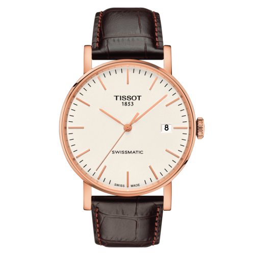 Tissot Everytime Swissmatic 41 Rose Gold / Silver / Strap : Ref Number T109.407.36.031.00