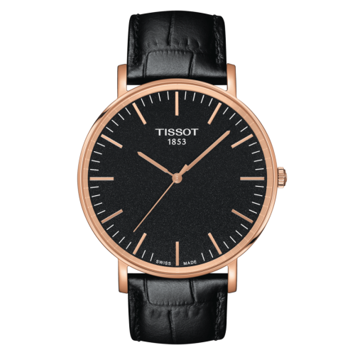 Tissot Everytime Large Rose Gold PVD / Black / Strap : Ref Number T109.610.36.051.00