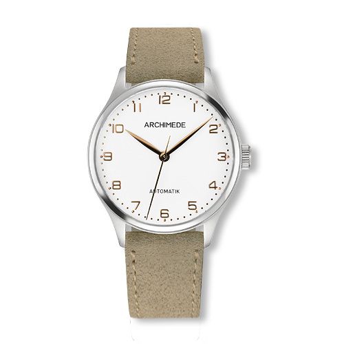Archimede Klassik 36 TwoTone / Silver / Beige Suede : Ref Number UA4929-A3.37