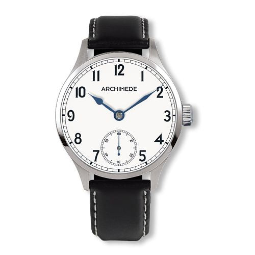 Archimede DeckWatch Stainless Steel / Silver / Black Leather : Ref Number UA7929-H1.1