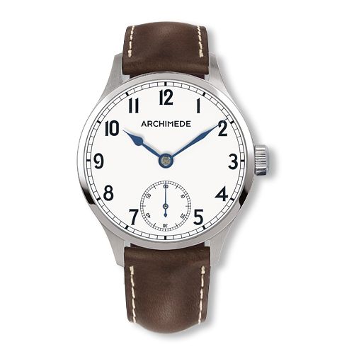 Archimede DeckWatch Stainless Steel / Silver / Brown Leather : Ref Number UA7929-H1.4