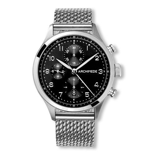 Archimede Klassik Chronograph Stainless Steel / Black / Bracelet : Ref Number UA7939BM-C2.31