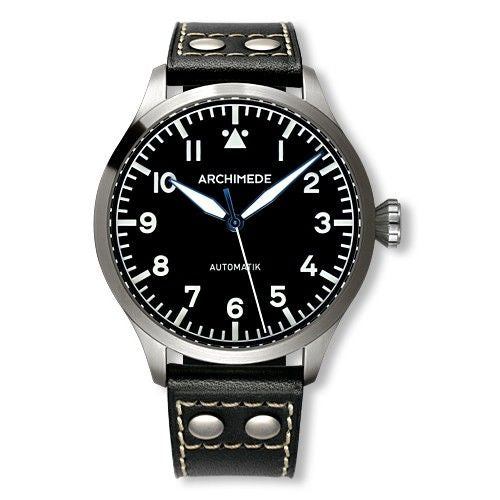 Archimede Pilot 45 Automatic Stainless Steel / Black : Ref Number UA7949-A1.1