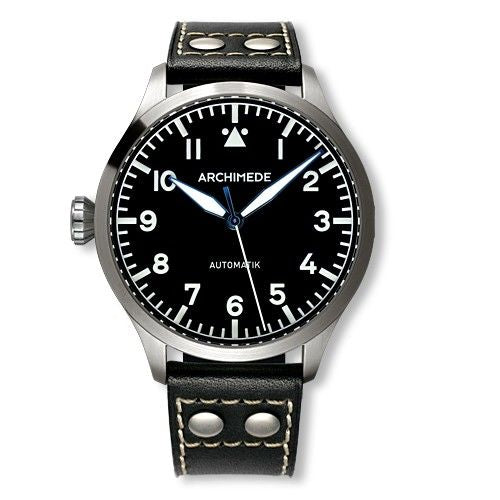 Archimede Pilot 45 Automatic Stainless Steel / Black : Ref Number UA7949-A1.1-L