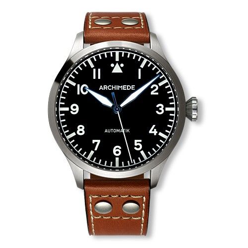 Archimede Pilot 45 Automatic Stainless Steel / Black : Ref Number UA7949-A1.2