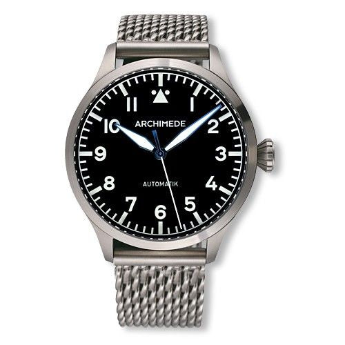 Archimede Pilot 45 Automatic Stainless Steel / Black / Bracelet : Ref Number UA7949BM-A1.1