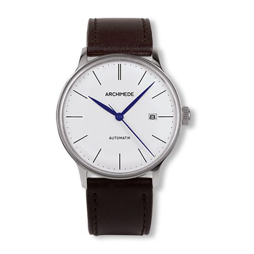 Archimede 1950-1 Stainless Steel / Silver / Brown Leather : Ref Number UA8069-A1.2