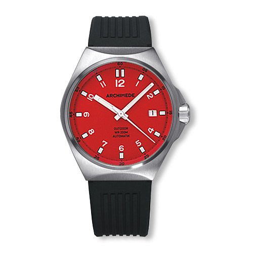 Archimede OutDoor 39 Protect Stainless Steel / Red / Rubber : Ref Number UA8239S-A6.1-H