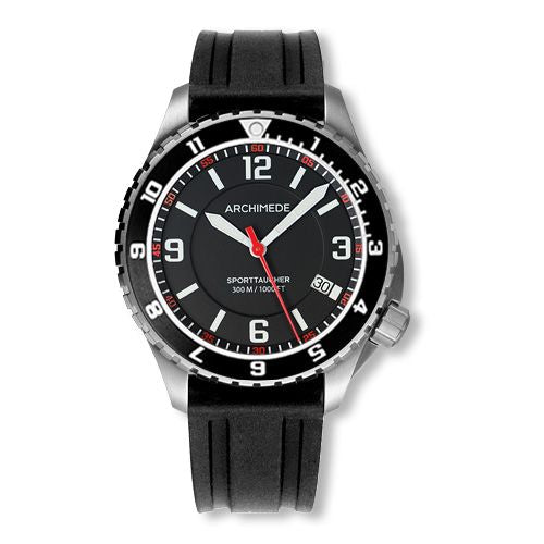 Archimede SportTaucher GMT Stainless Steel / Black / Rubber : Ref Number UA8974-GS-A1.2